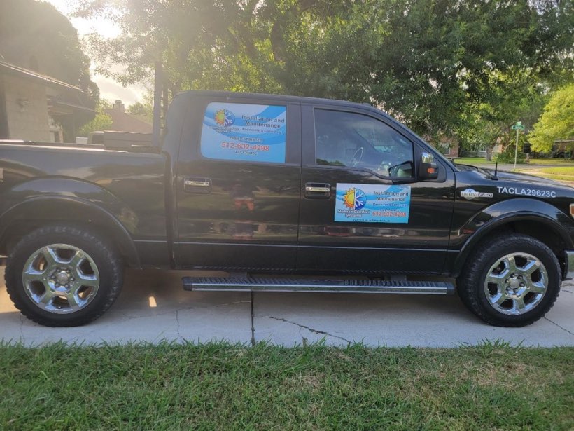 Holman Comfort Systems work truck serving Round Rock and the Austin metro